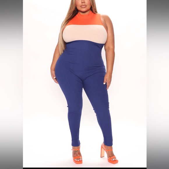 Color block jumpsuit - Picture 2 of 3
